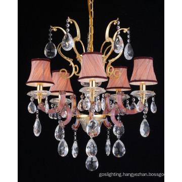 Luxury Crystal Drop with Fabric Lamp Shade Chandelier (120688-8L)